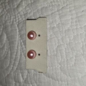 Pink Pearl Earrings